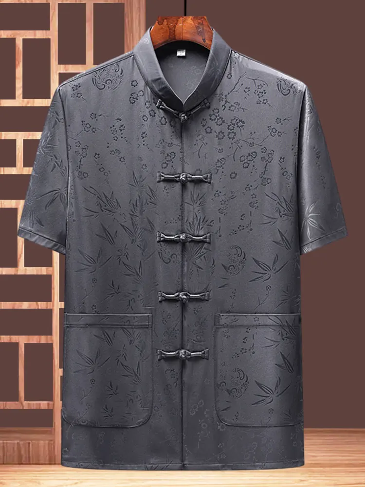 new-chinese-style-ice-silk-short-sleeve-men's-clothing-casual-summer-leisure-elderly-wear-dad-clothes-polyester-fiber-100