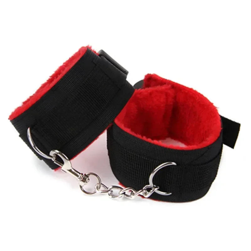 Adjustable Sexy Prop Plush Sex Handcuffs Footcuffs Bondage Slave Exotic Accessories Toys for Couples Bdsm Adults Exotic Apparel