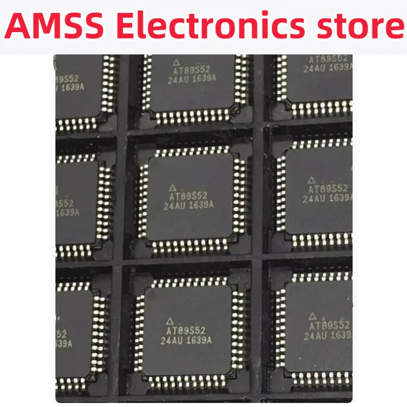 AMSS AT89S52-24AU TQFP-44 8bit MCU 8KB flash 256B Ram 33Mhz 4. 0v-5. 5v new