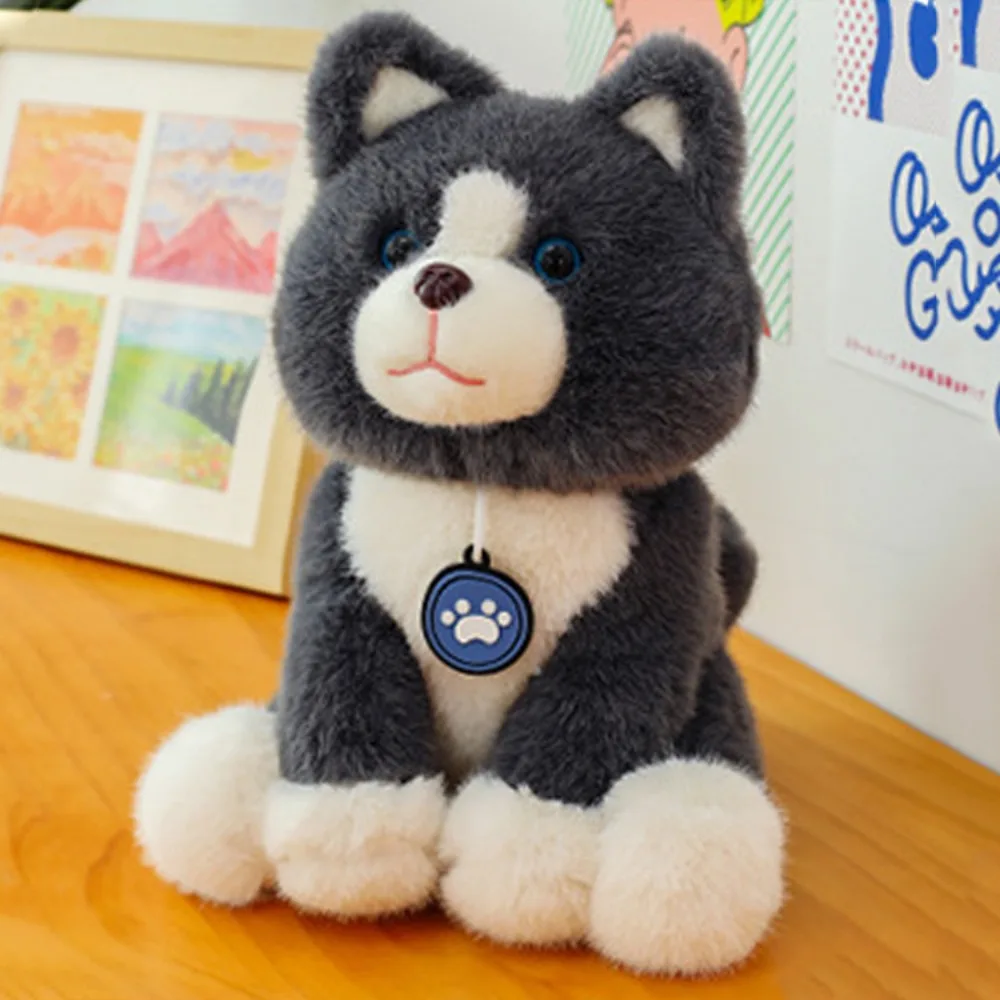 Muñeco de perro Corgi de simulación para niños y niñas, Animal relleno, muñeco durmiente, juguete de perro de peluche, cachorro Kawaii de dibujos animados, muñeco de peluche, decoración del hogar