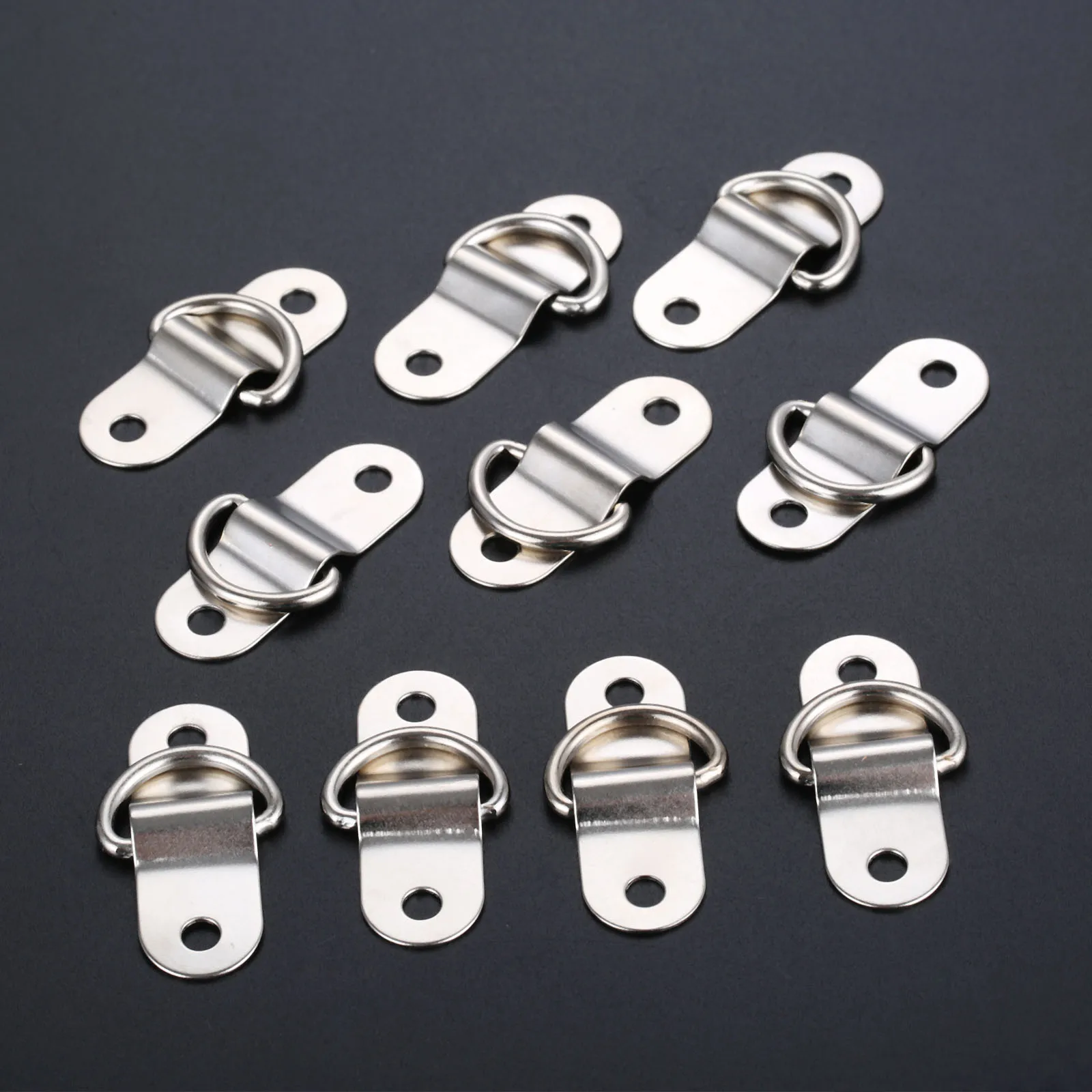 10Pcs rimorchi per barche Cargo D Ring Buckles D Ring Staple Cleat Tie Down rimorchi ad anello per camion corde per barche gancio per Clip di