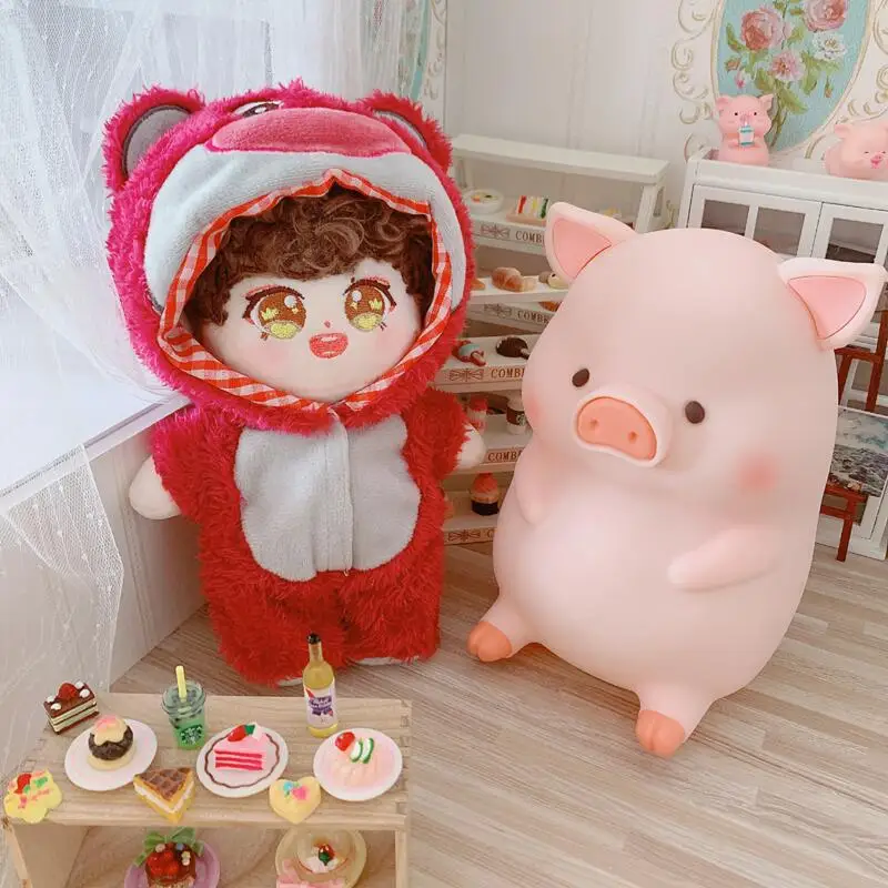 20CM Exo Doll Clothe Lovely Strawberry Bear Baby Plush Doll's Suit Clothes Idol Dolls Clothes Christmas Gift Dolls Accessories