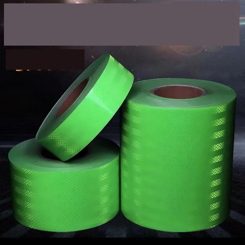 Light Green Car PET Reflective Sticker Automotive Style Vehicle Truck Motorcycle Safety Warning Film Tape