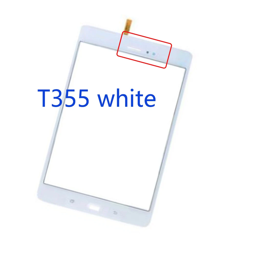 AAA + telah diuji 8 inci untuk Samsung Galaxy Tab A 8.0 T355 T350 SM-T355 SM-T350 layar sentuh Sensor Digitizer Panel kaca