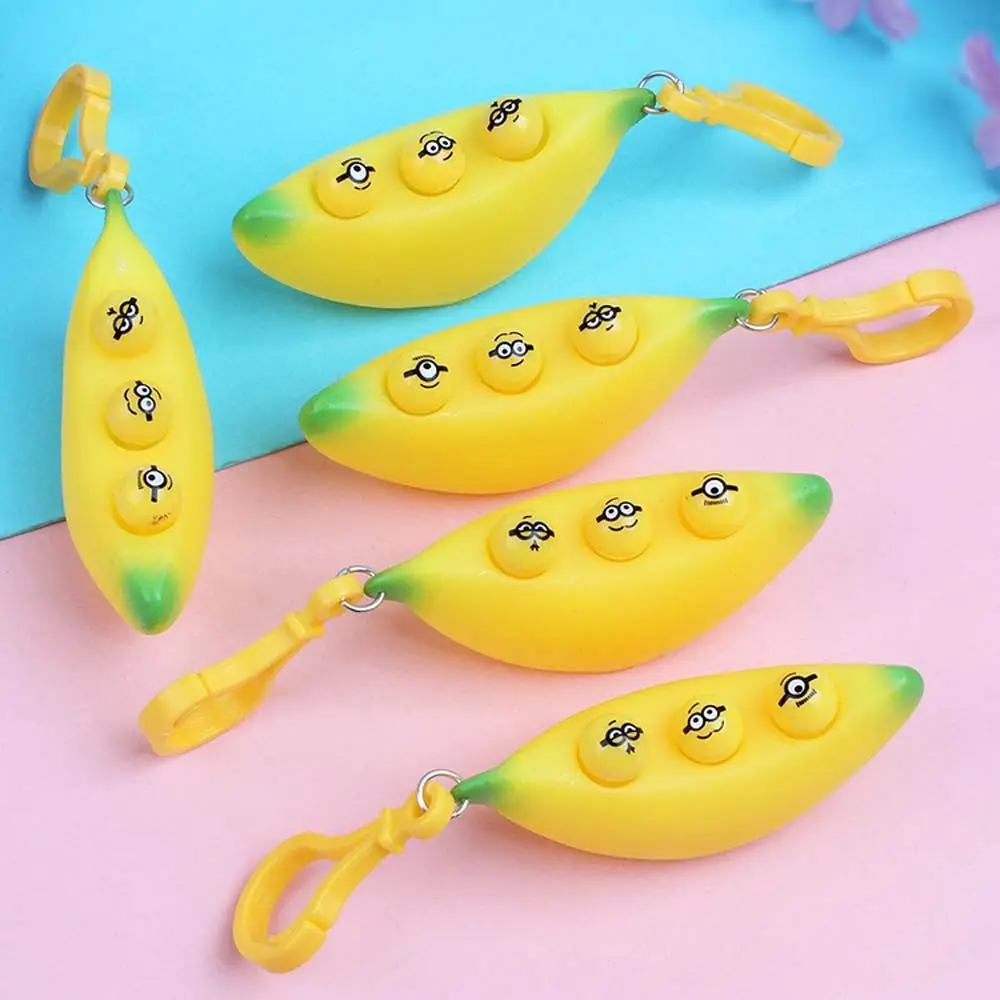 Stress Pressure Toy Sensory Toy Kill Time Toy Stress Reliever Finger Games Banana Stress Ball Fidget Toys Decompression Toys