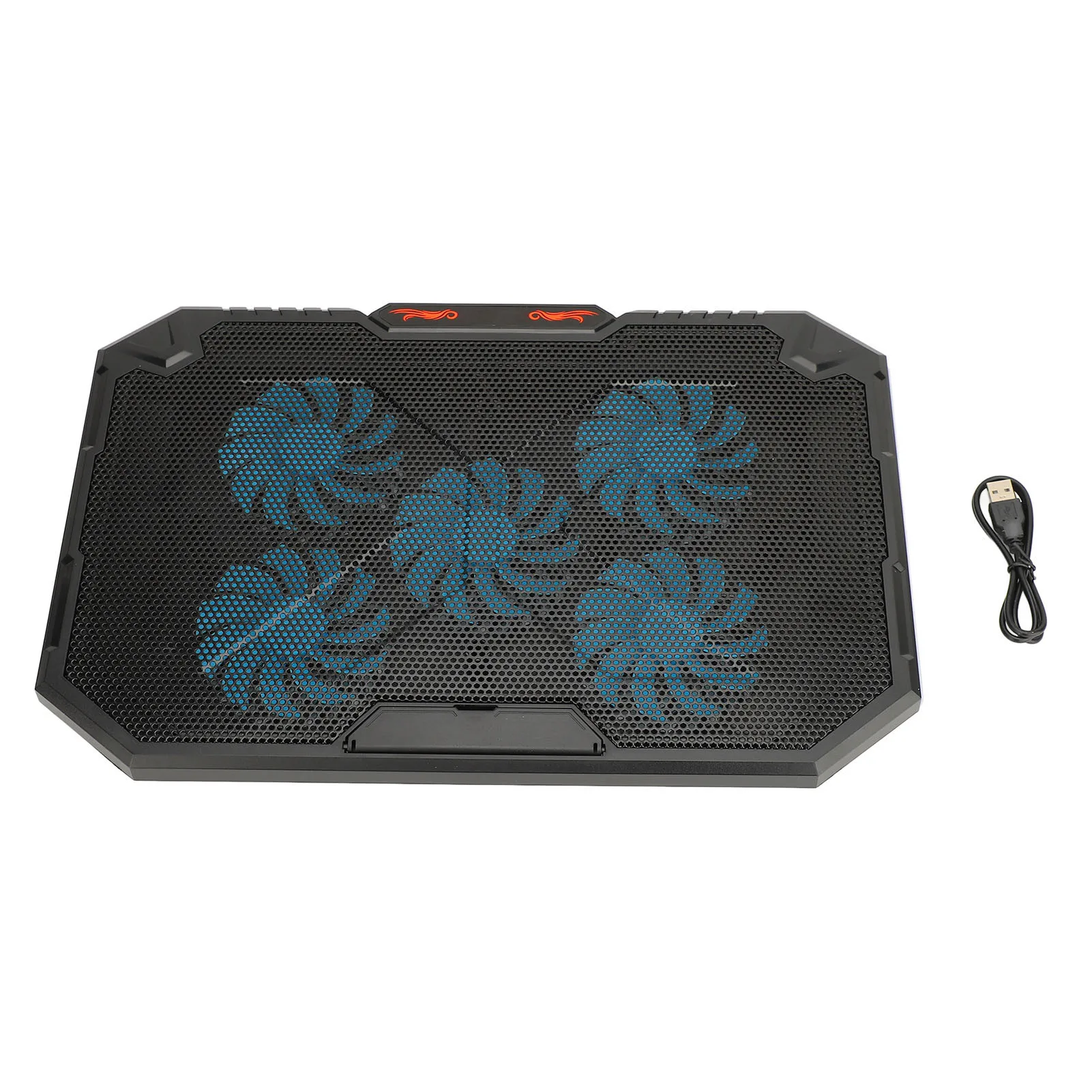

Protable Laptop Cooling Pad 5 Fans Heat Dissipation Adjust Height Cooler Stand with RGB Lighting Effects for 13‑17inch Notebooks