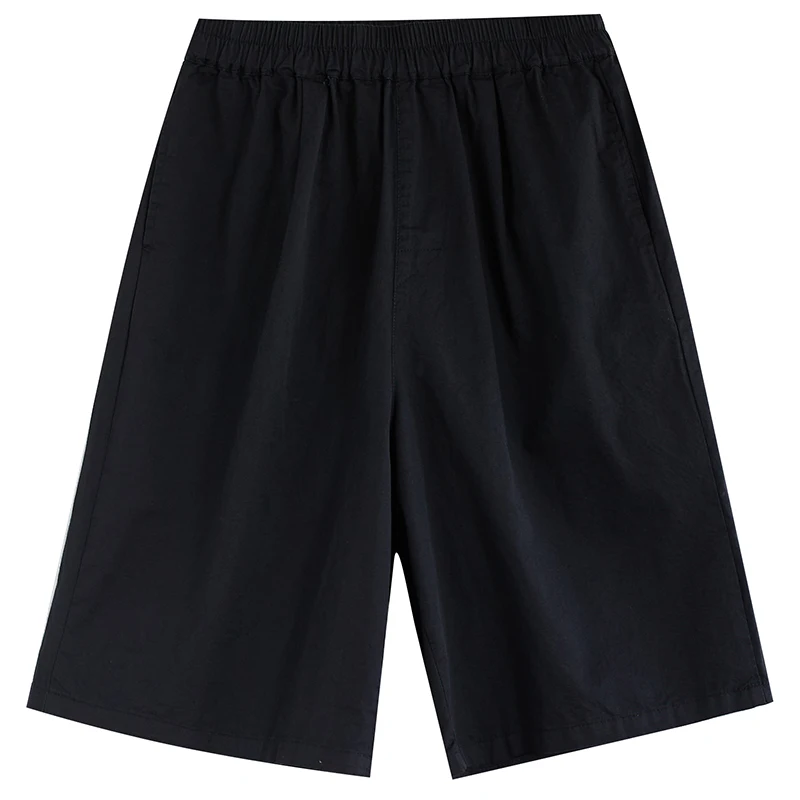 Pantalon ample en coton et lin pour femmes, jambes larges, mode d'été, grande taille, artistique, taille élastique, décontracté, polyvalent, amincissant, cinq points