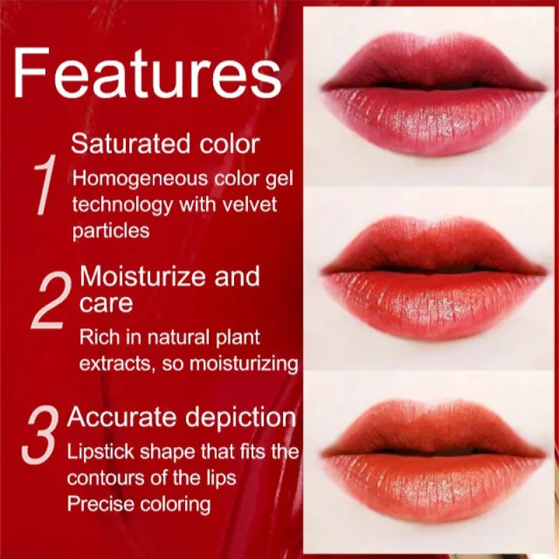 Red Lip Matte Lip Liner Hook Line Pencil for Women with Matte Lip Liners