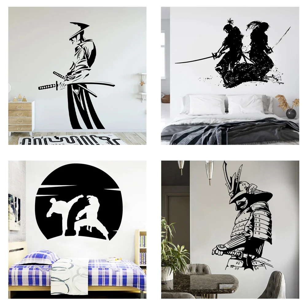 

Japanese Ninja,Samurai,Karate,Assassin Wall Sticker Vinyl Art Home Decor for Boys Bedroom Playroom Decoration Decals Murals G170