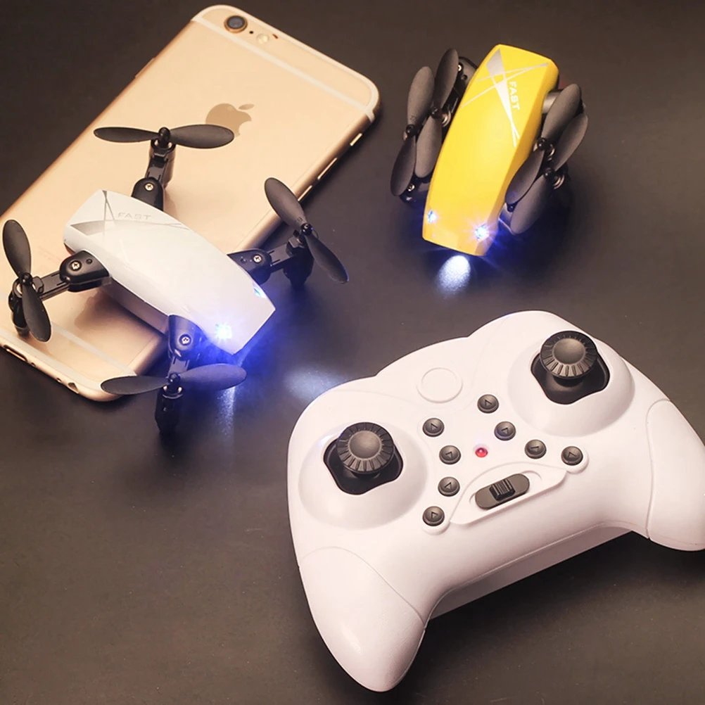 

Pocket Mini Foldable RC Drone 2.4GHz 6- Gyro Quadcopter With Camera WiFi Automatic Return Alititude Hold Aircraft Toys (W