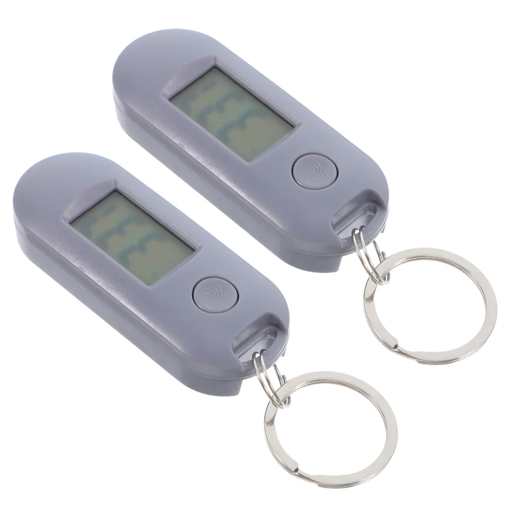 2 pezzi portachiavi orologio elettronico mini digitale silenzioso luminoso portatile per studenti infermieri bambini portachiavi orologio elettronico da esterno