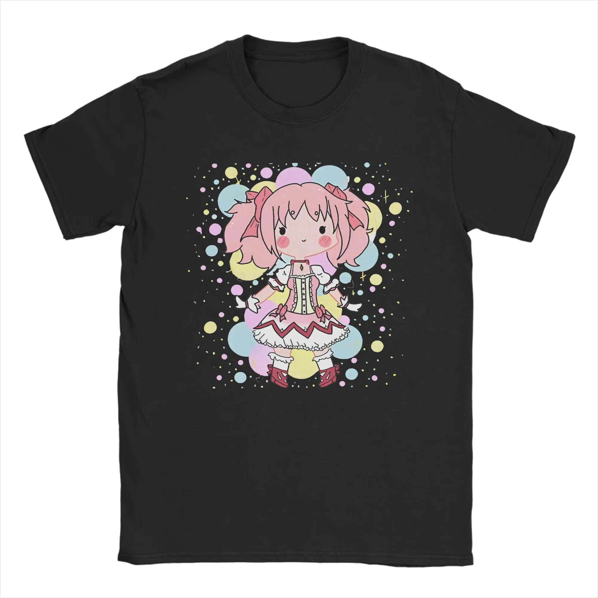 Puella Magi Madoka Magica Kyubey T-Shirt Niedliches Kawaii Anime Grafik-Print Herren Damen Baumwolle Kurzarm Oversized Rundhals-Top – Detail 3