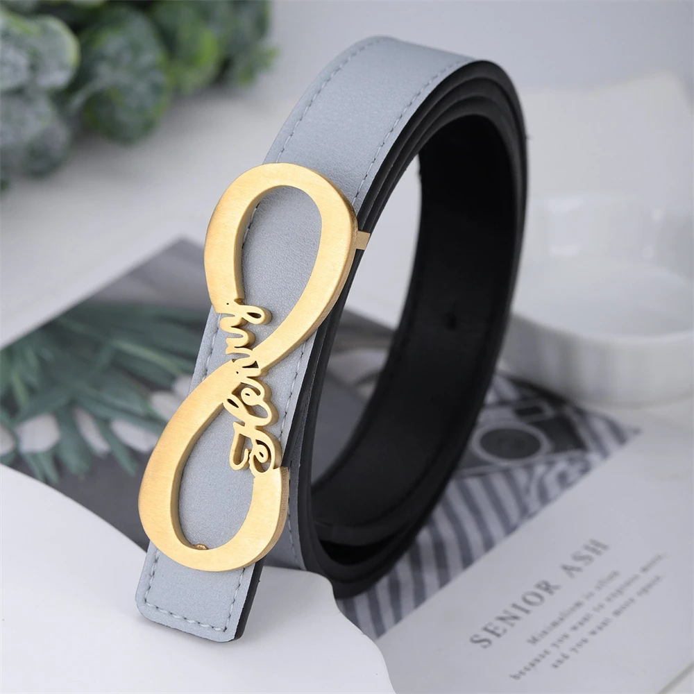 

Пряжка для ремня Infinity по индивидуальному заказу, персонализированные ювелирные изделия из нержавеющей стали, пряжка для ремня с семейным именем для женщин и мужчин, подарок дружбы