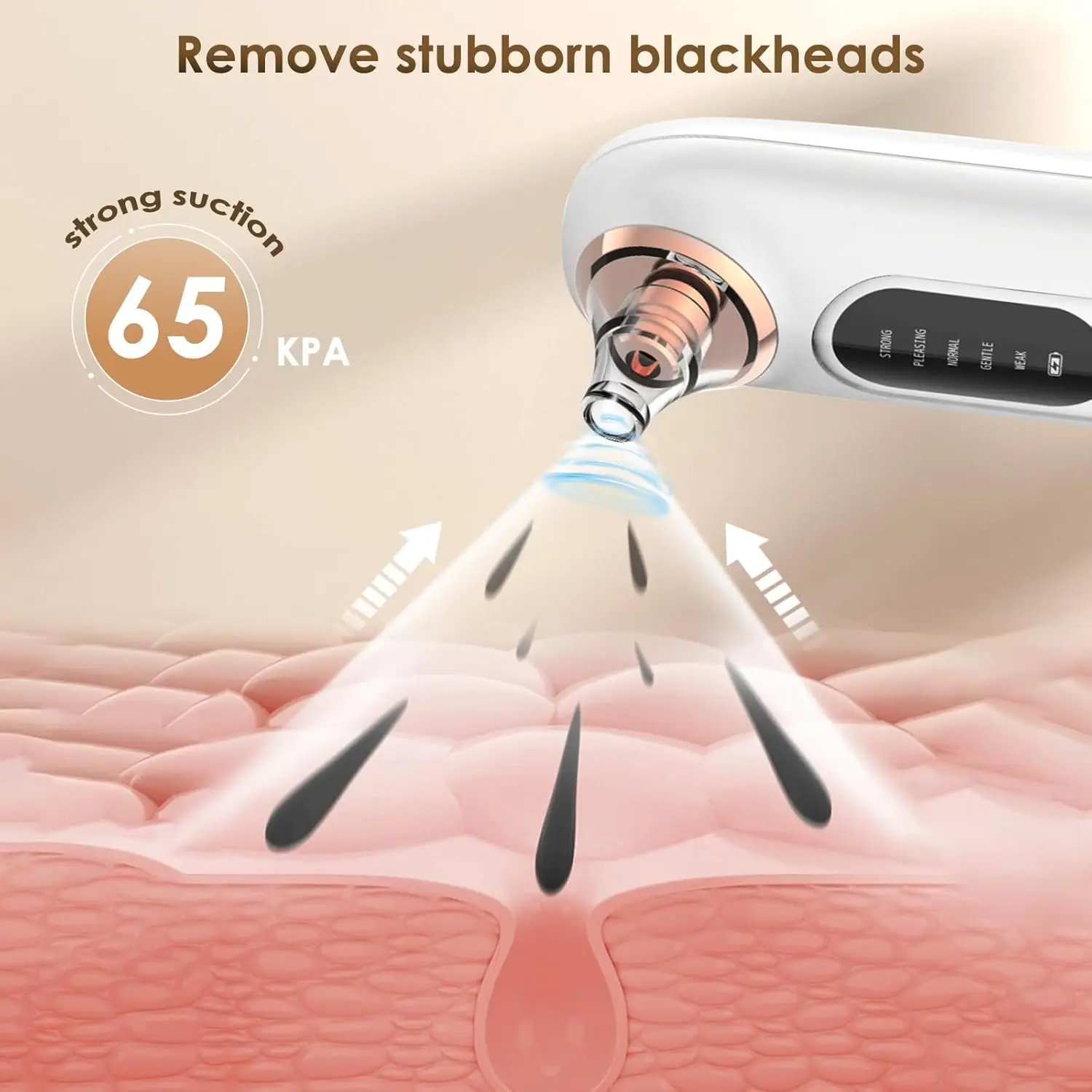 Black Head Remover for Face Blackhead Extractor Tool with 4 Adjustable Suction Head Deep Skin Exfoliation,pore Tool Kit