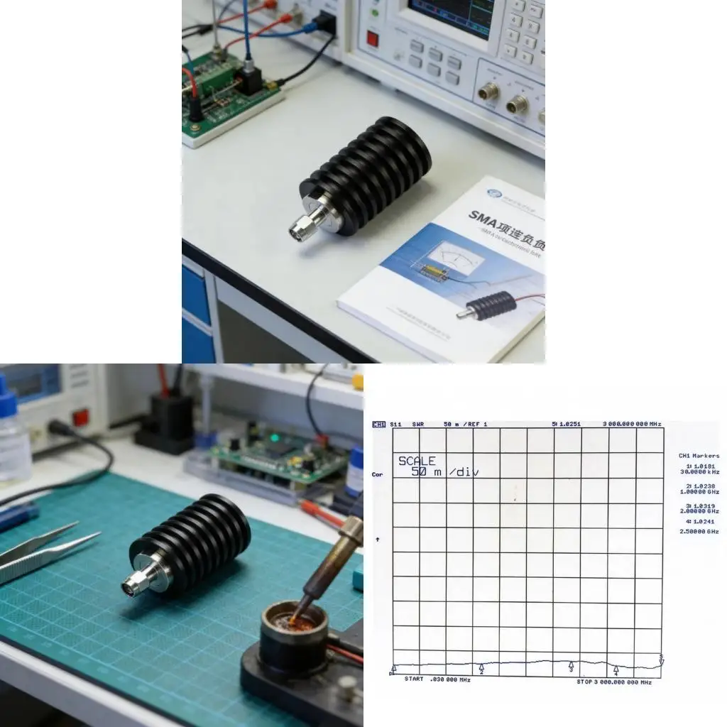 

Coaxial Termination Dummy Load Metal SMA Male Connector Load 25W 50 Ohms For Radio Communication Systems 3GHz