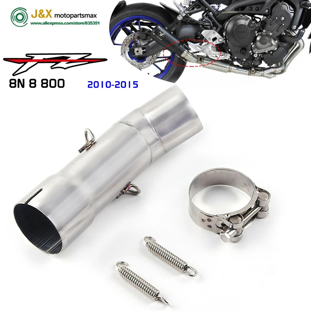 FZ8N Exhaust Slip On For Yamaha FZ8N FZ8 FZ800 2010-2015 Motorcycle Exhaust Muffler Escape Contact Middle Link Pipe