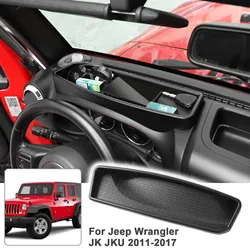 Front Dashboard Storage Box Tray Interior Dash Center Console Orangizer For Jeep Wrangler JK 2011-2017