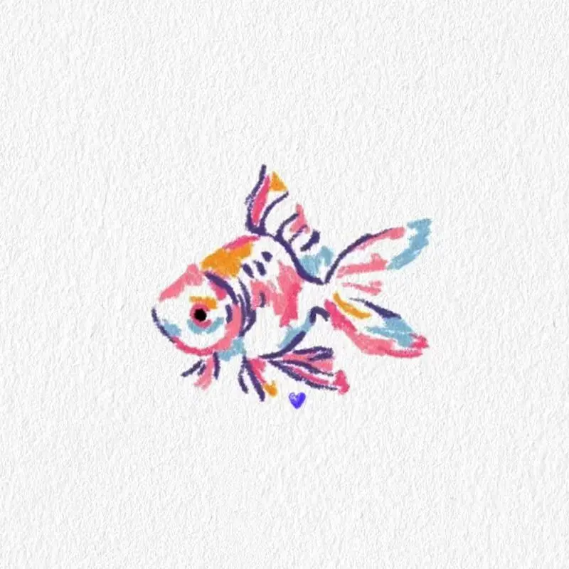 Painting Color Goldfish Tattoo Sticker For Women Men Waterproof Temporary Tattoo Sticker Arm Fake Tattoo Tatuaje Art Festival