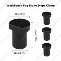 4Pcs Aluminum Alloy Bench Dog Clamp for T-Track Woodworking Workbench Positioning Planer Plug Fits 20mm Dog Hole (Black)