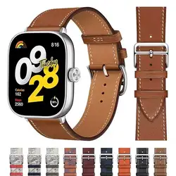 Leather watch band for Redmi watch 4 strap Smart single tour Bracelet Loop Watchband correa for xiaomi mi band 8 pro Accessories