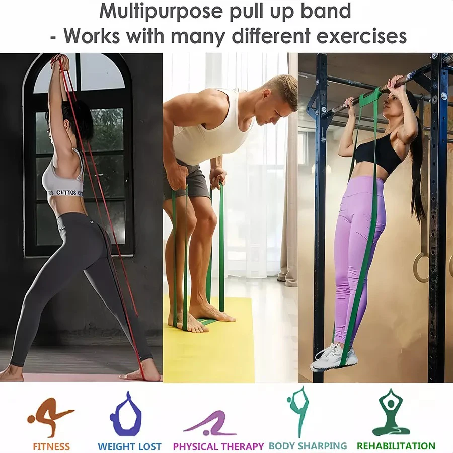 حزام مقاومة قابل للتمدد، حزام لياقة بدنية مرن، أربطة مساعدة قابلة للسحب لتدريب البيلاتيس، هدية للتمرين في صالة الألعاب الرياضية المنزلية #5