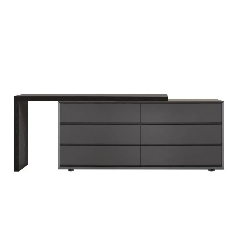Italian minimalist dresser, desk, chest, integrated modern telescopic bedroom, TV cabinet, solid wood computer desk, storage