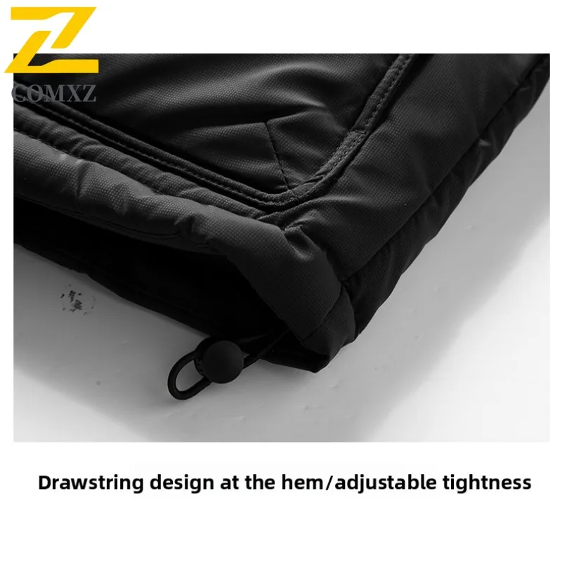 COMXZ Premium Mens Down Jacket Korean Style Fashion Thickened Warm Parka Stand Collar Outdoor Travel Lightweight Winter Coat