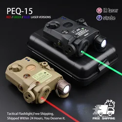 Tactical PEQ-15 Red Dot Laser/Infrared PEQ with Red/Green/Blue Laser Aiming Scout, equipped with LED high-intensity ﻿