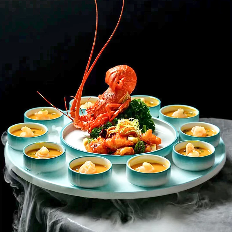 Plate Features Dry Ice Big Lobster Plate Tableware Bowl