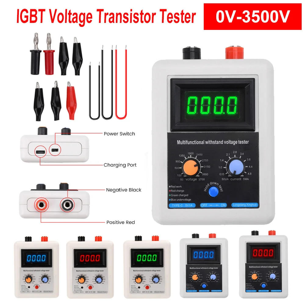 

IGBT Tester 0V-3500V Transistor Voltage Tester Diode MOS Triode MOV LED Voltage Capability Transistor Withstand Voltage Tester