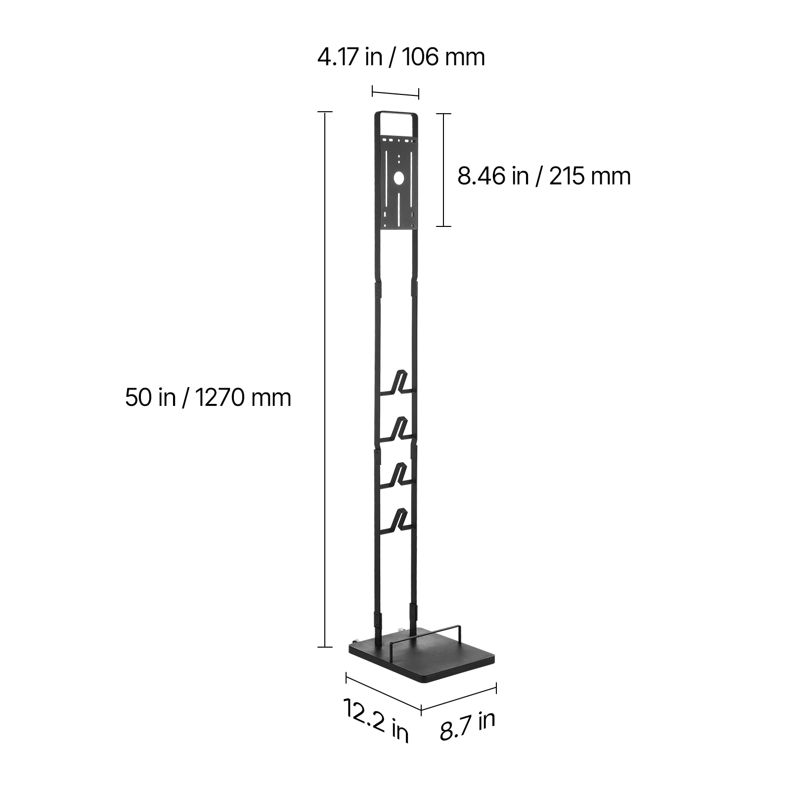 SucceBuy Vacuümstandaard Compatibel met Dyson Stabiele Houder met 4 Haken voor Dyson DC30/31/34/35/58/59/62/74 Draadloos Rechtop