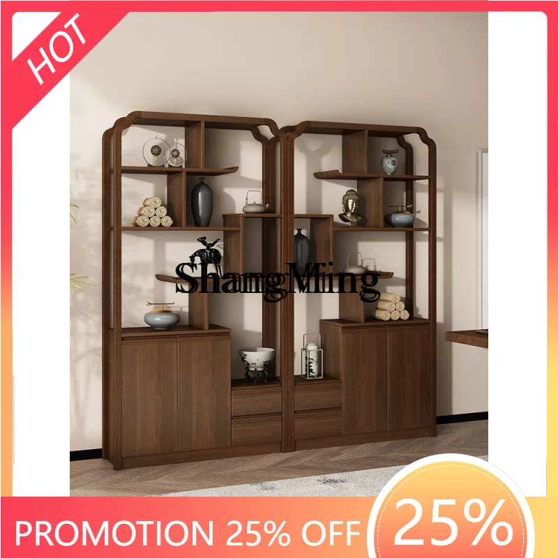 

SM Chinese-style entrance foyer partition storage living room simple Duobao Pavilion ornament storage rack