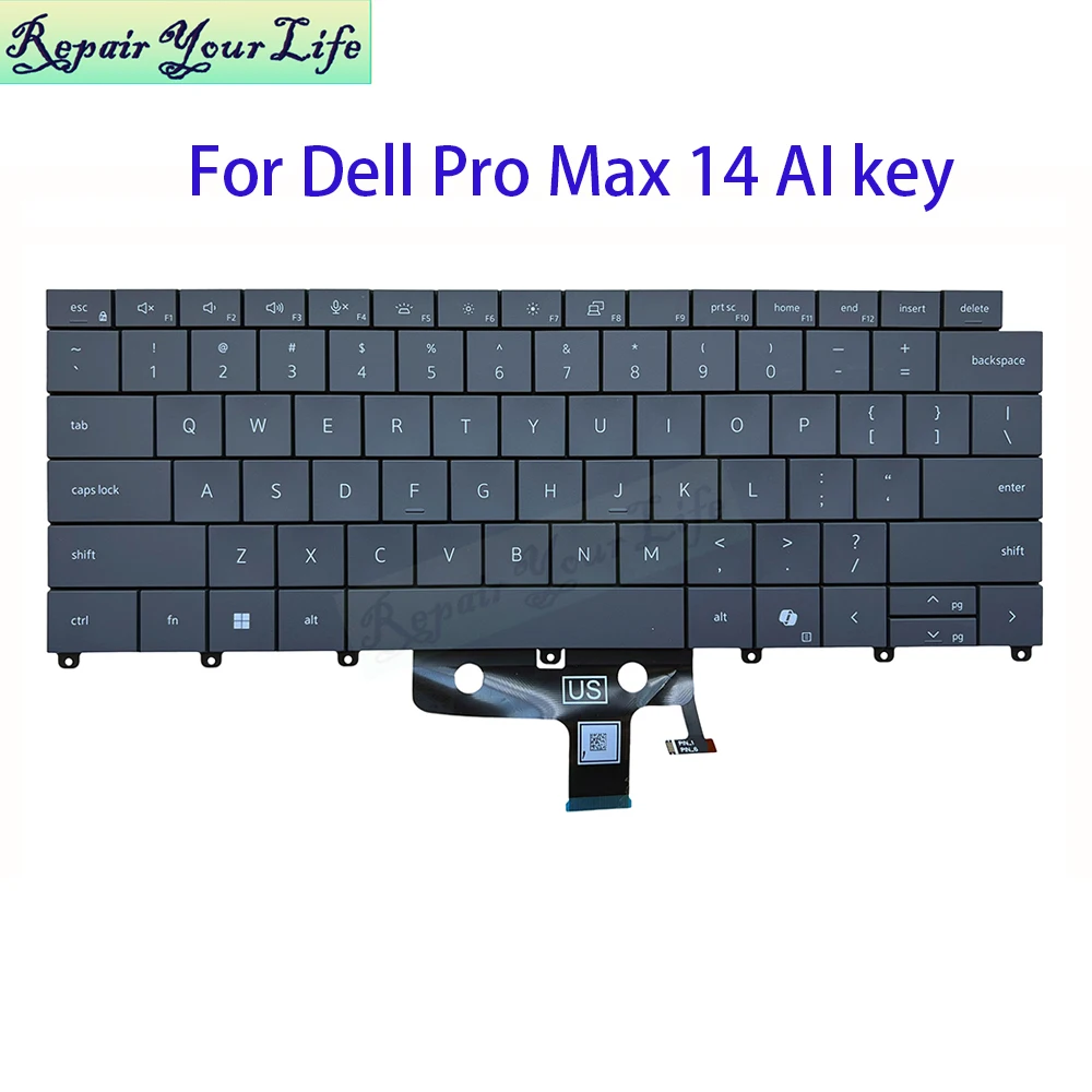 US UK German French AZERTY Keyboard Backlight For Dell Pro Max 14 Premium MA14250 MA16250 PA14250 0FYM88 0X8RC5 028RCY 0694D5