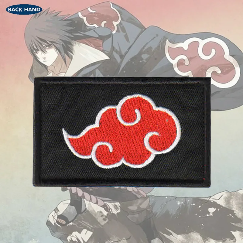Naruto remendos anime bordado gancho e laço remendo pano emblemas velcro cosplay adesivo masculino mochila chapéu emblema decorativo presente