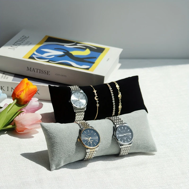 Großhandel Langlebige Samt Perle Armband Uhr Display Kissen für Fall Armreif Fußkettchen Armbanduhr Halter Schmuck Zähler Organizer