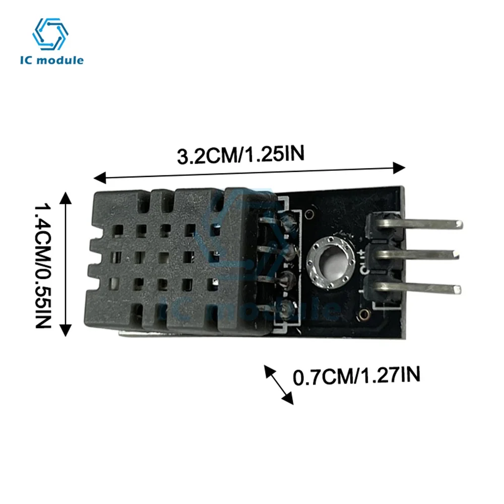 DHT11 Temperature Humidity Sensor Module Digital Temperature Humidity Sensor 3.3V-5V with Wires for Arduino for Raspberry Pi