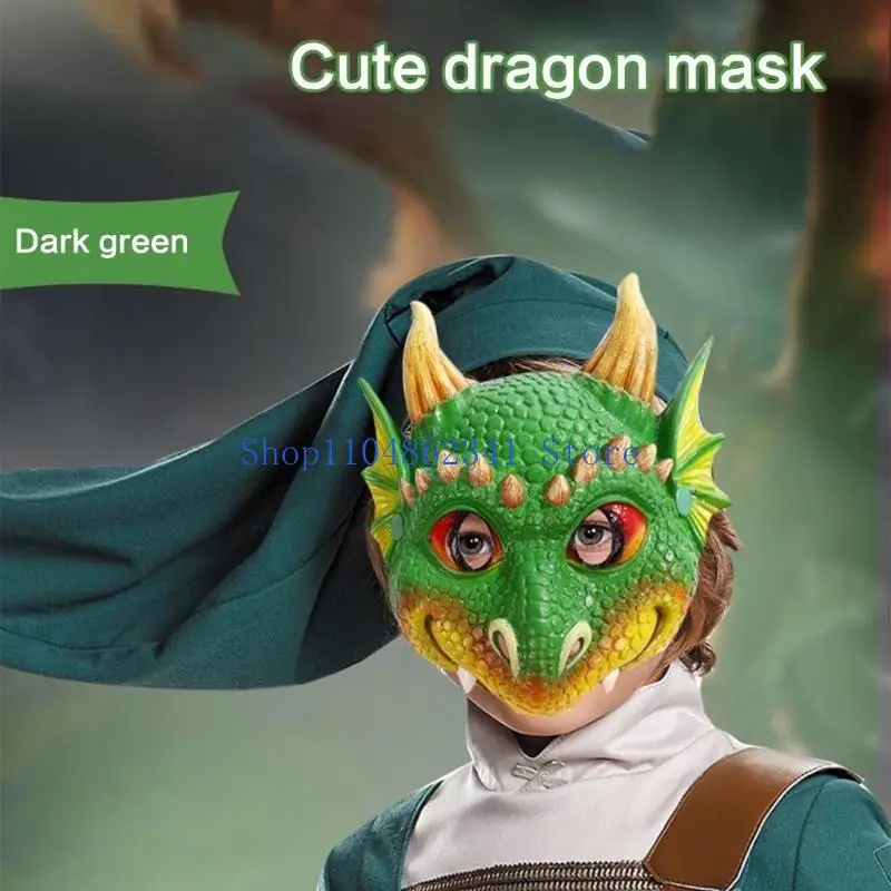 5asd Kid Mặt nạ rồng Lễ hội Mặt nạ hóa trang Đạo cụ tiệc Halloween Mặt nạ khủng long
