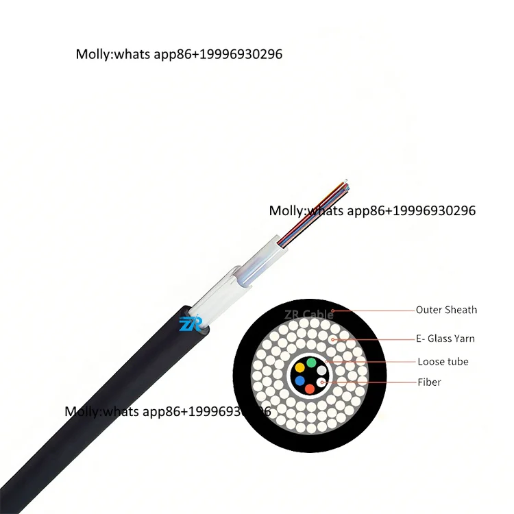 Outdoor 2 4 6 8 12 24 Core Fo hilo f GYFXY Aerial FTTH Non-Metallic Glass Yarn GYFXY Non- Armored Fiber Optic Cable E-glass Yarn