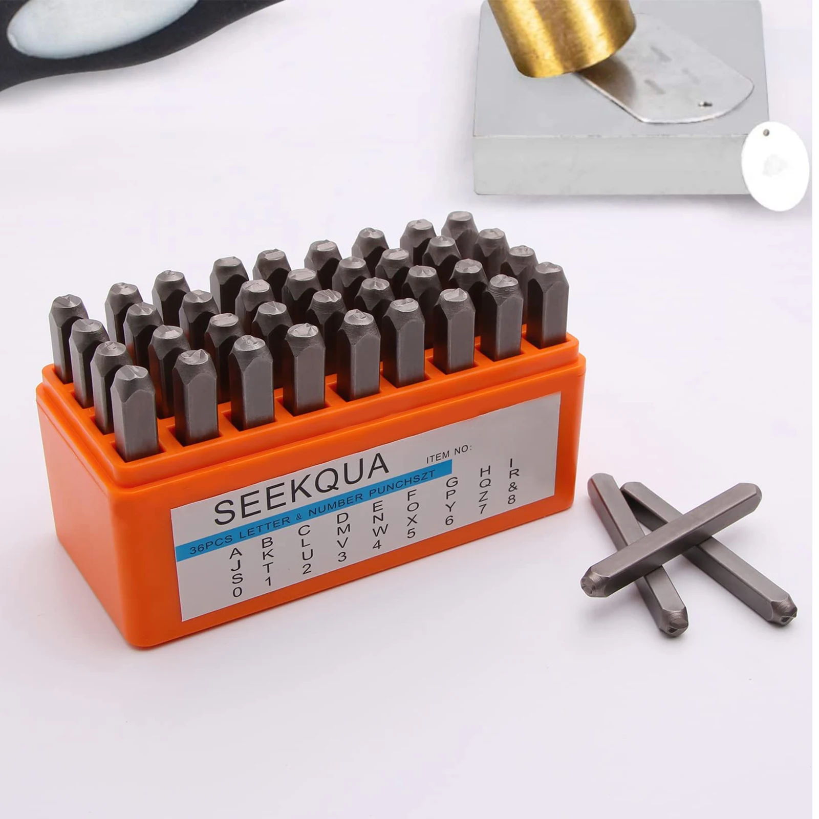 36pcs Steel Die Metal Stamping kit Punch Tool Number Letter Alphabet Stamps Tools DIY Jewelry Metal Leather LOGO Stamp