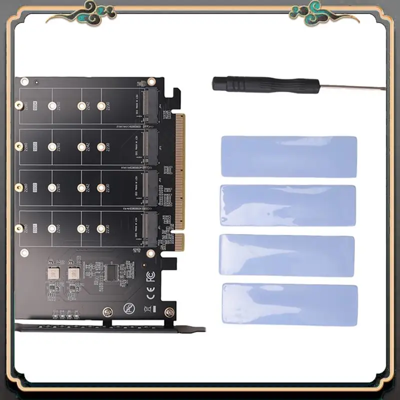 ASMA-PCIE Tom.2 NVME Adapter Nvme M.2 PCI Adapter 32Gbps PCI-E Card PCI X16 M Key SSD Computer Expansion Card Add Oncards