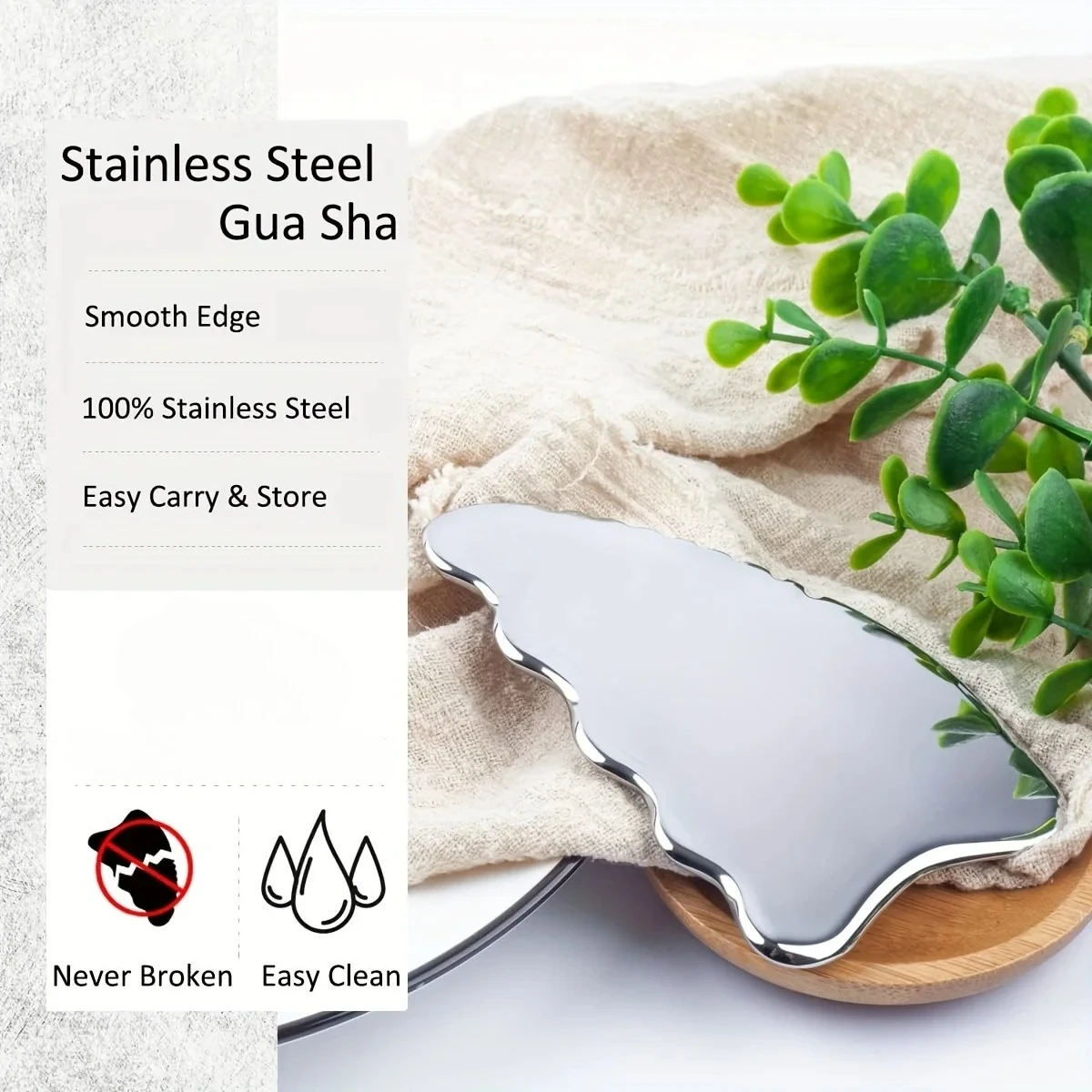 스테인리스 스틸 얼굴 마사지 괄사 도구 수동 마사지 스틱 턱선 조형 및 부기 감소 피부 관리 마사지기