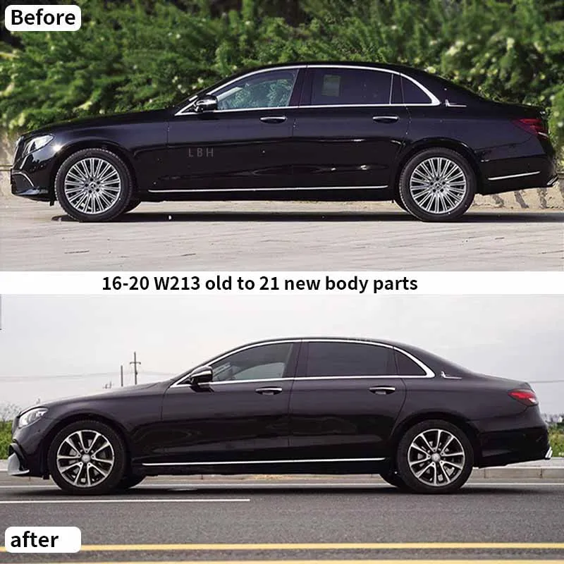 LUJESS New Auto Tuning Bumper Body Kit for -Benz W213 E-Class 2016-2021 PP Material Upgrade Kit