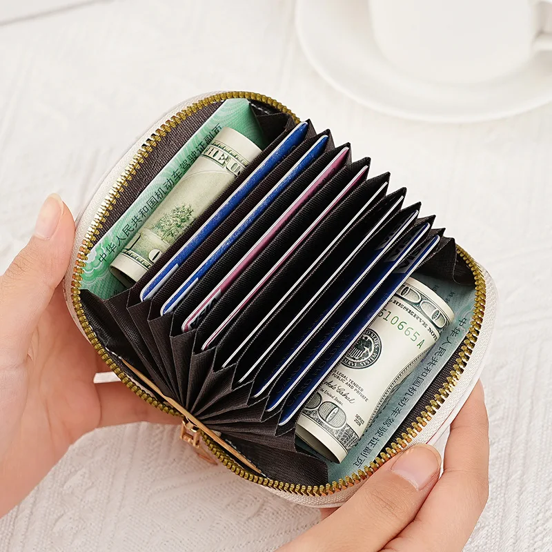 Медведь Латте ~ ins стиль мультфильм маленький держатель для карт ID сумка портмоне мини-сумка для хранения для девочек сумка на молнии