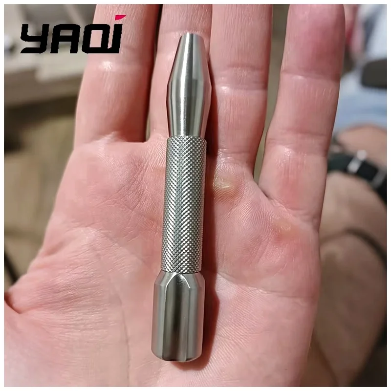 YAQI Shaving Accessory for Men Men's Safety Razor Handle - Sleek Design Razzo Rocket Stainless Steel Wet Shave Tools
