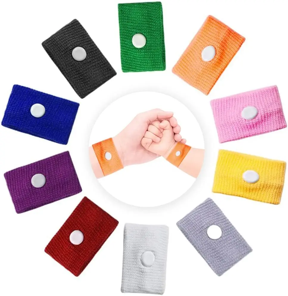 Bandas anti-doença de movimento, pulseira de alívio de náusea de acupressão natural para gravidez manhã carro mar voando viagem náusea ansiedade