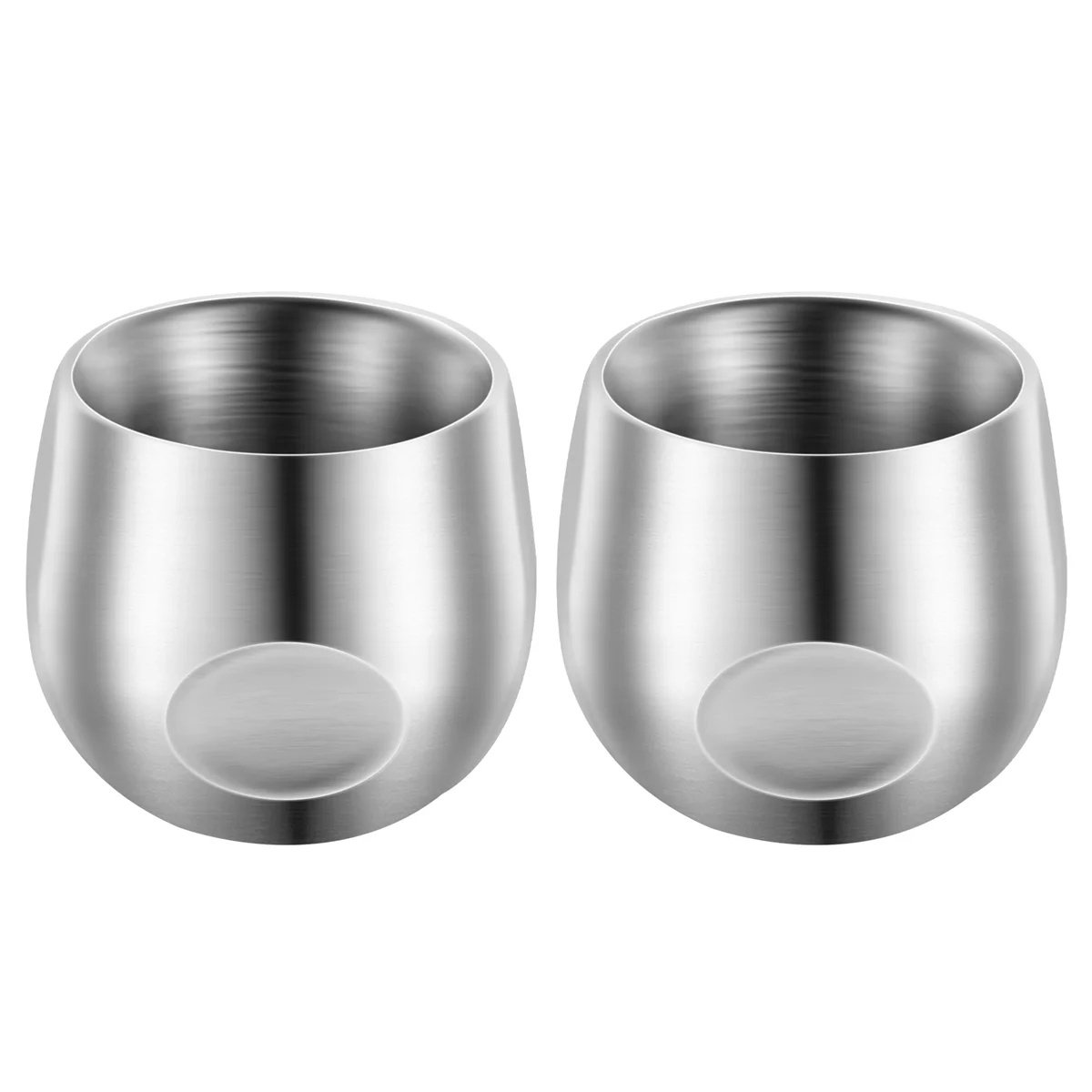 Stainless Steel Espresso Cups 2Pcs, 150Ml Double Wall Insulated Unbreakable Tumbler Small Cup for Outdoor Picnics Party