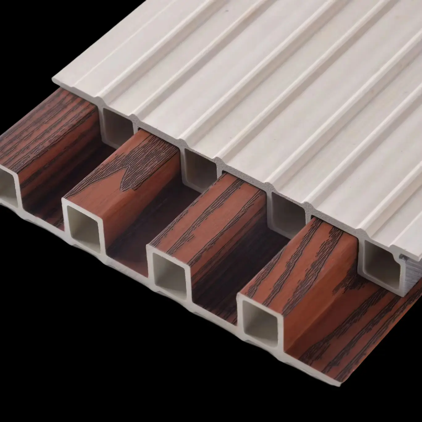 2026 Modern Decor Fluted WPC Wall Panel Waterproof Decorative Board for Indoor and Outdoor Usepromote sales