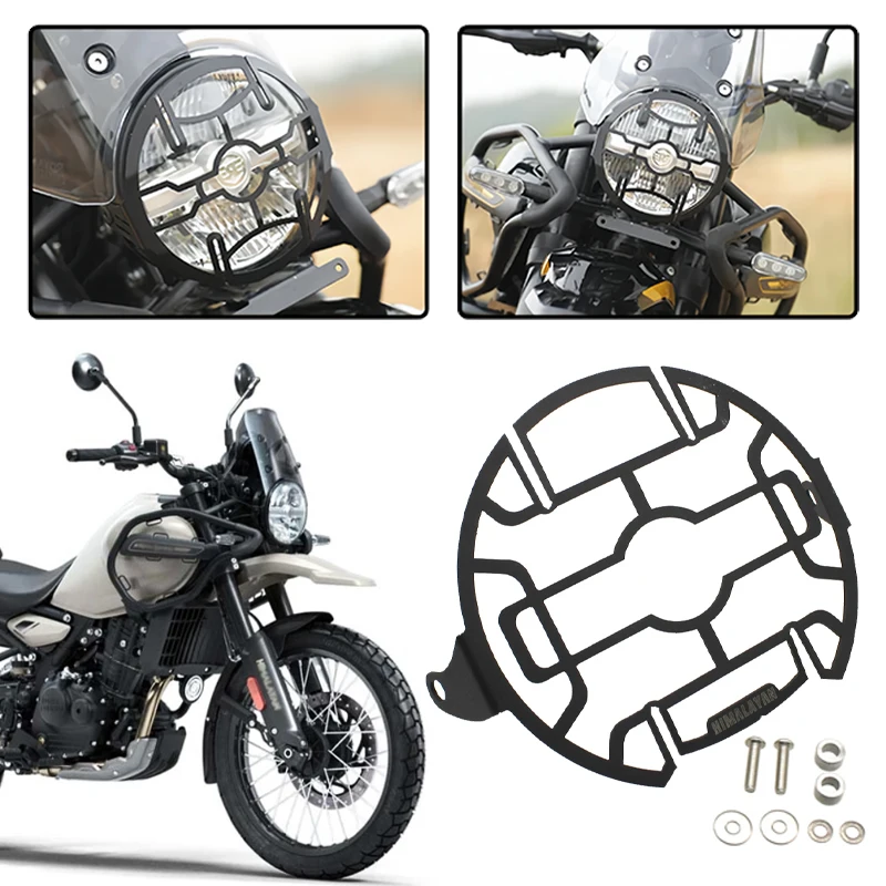 2024 Motorcycle Headlight Head Light Guard Protector Cover Protection Grill For Royal Enfield Himalayan450 himalayan 450