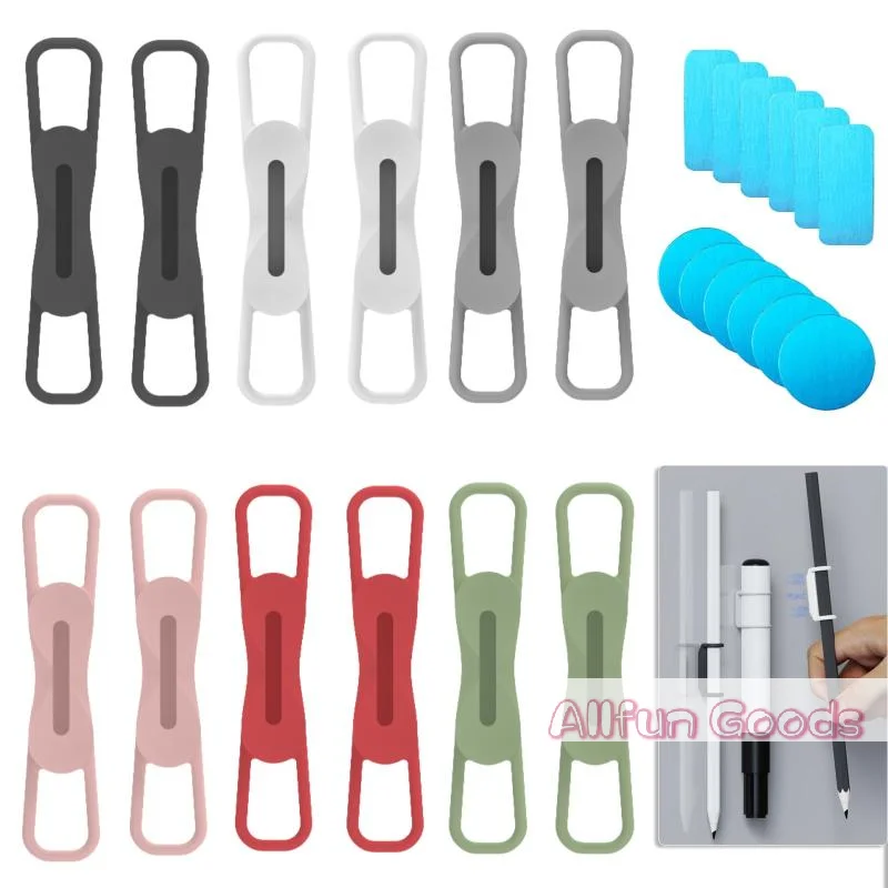 2/3/6Pcs Magnetic Multifunction Silicone Adjustable Pen Stand Tablet Fixed Touch Pen Clips For Office Accessories Organizer
