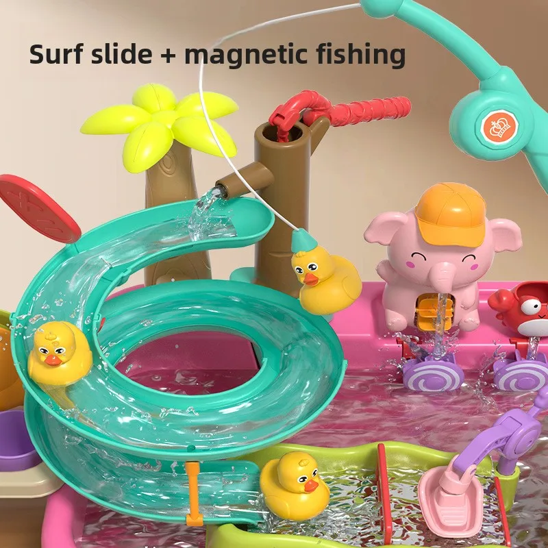 Juguetes para lavavajillas para niños, salida de circulación, agua eléctrica, fregadero de verduras, casa de juegos para bebés, juguetes de cocina